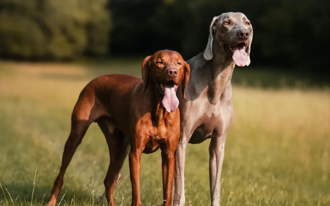 Playful looking dogs